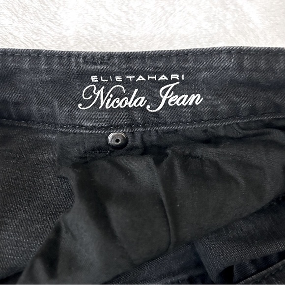Elie Tahari Women’s Nicola Black Wash jeans size 8P - Picture 6 of 6